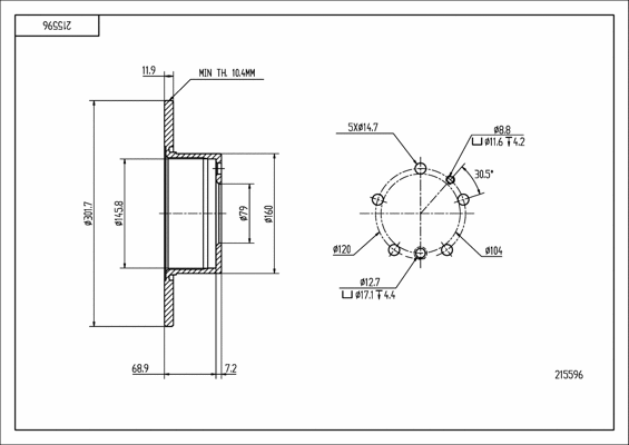 Brake Disc (215 596)