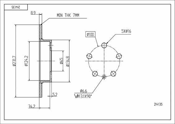 Brake Disc (214 135)