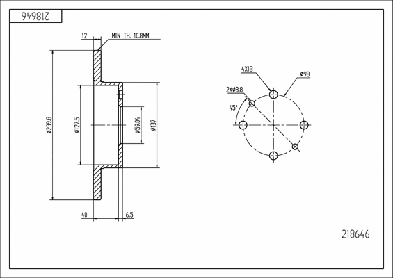 Brake Disc (218 646)