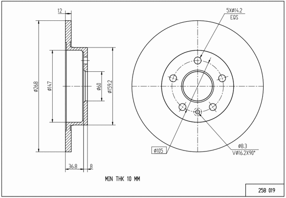 Brake Disc (258 019)
