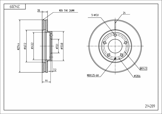 Brake Disc (214 209)