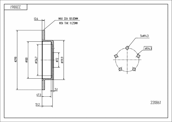 Brake Disc (220 861)