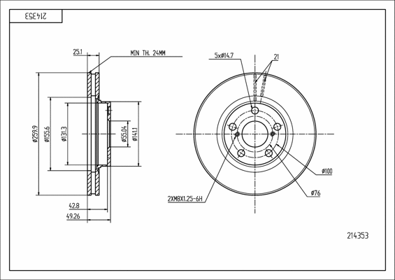 Brake Disc (214 353)
