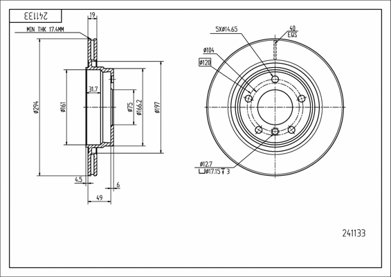 Brake Disc (241 133)