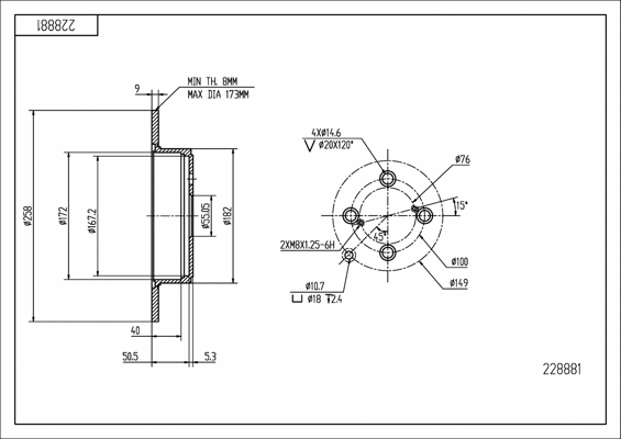 Brake Disc (228 881)