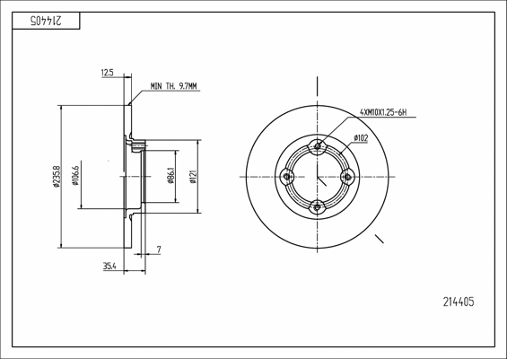 Brake Disc (214 405)