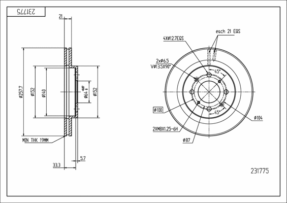 Brake Disc (231 775)