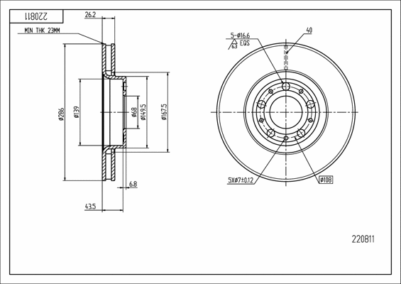 Brake Disc (220 811)