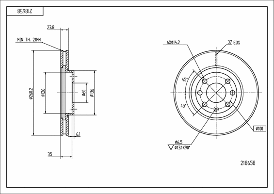 Brake Disc (218 658)