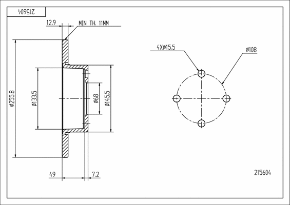 Brake Disc (215 604)