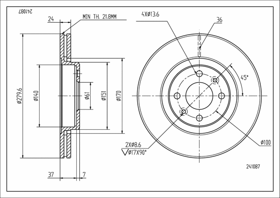 Brake Disc (241 087)