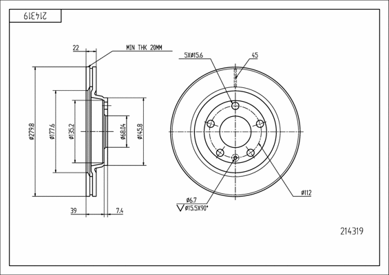 Brake Disc (214 319)