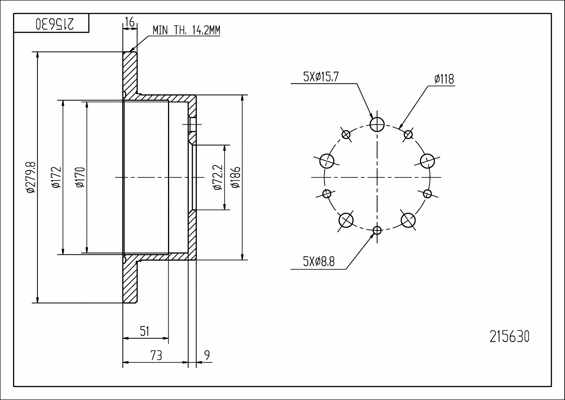 Brake Disc (215 630)