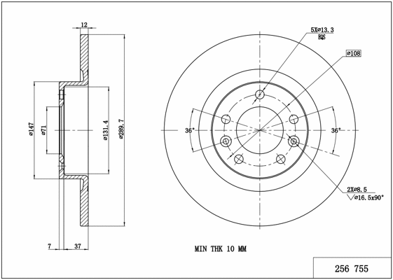Brake Disc (256 755)