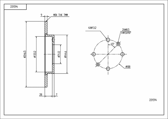 Brake Disc (221 594)