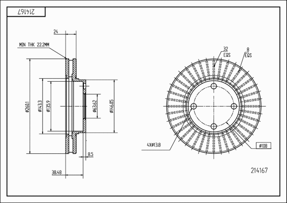 Brake Disc (214 167)