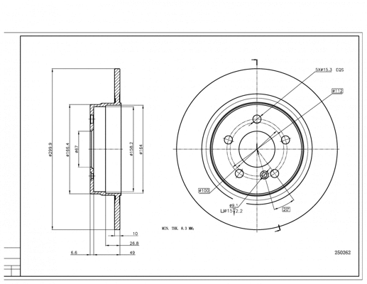 Brake Disc (250 262)