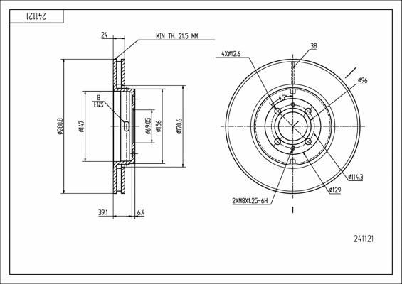Brake Disc (241 121)