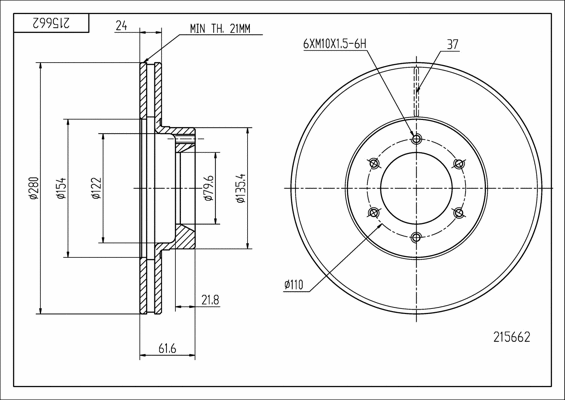 Brake Disc (215 662)
