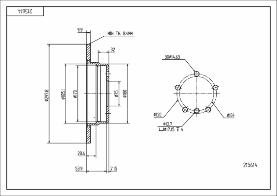 Brake Disc (215 614)