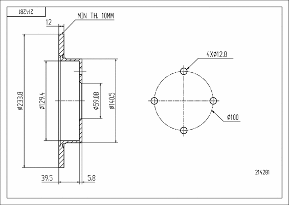 Brake Disc (214 281)