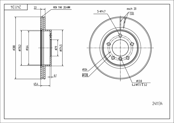 Brake Disc (241 134)