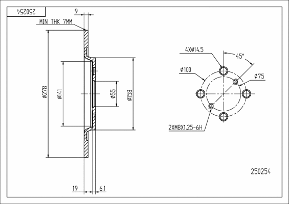 Brake Disc (250 254)