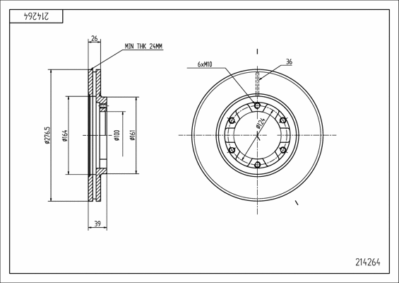 Brake Disc (214 264)