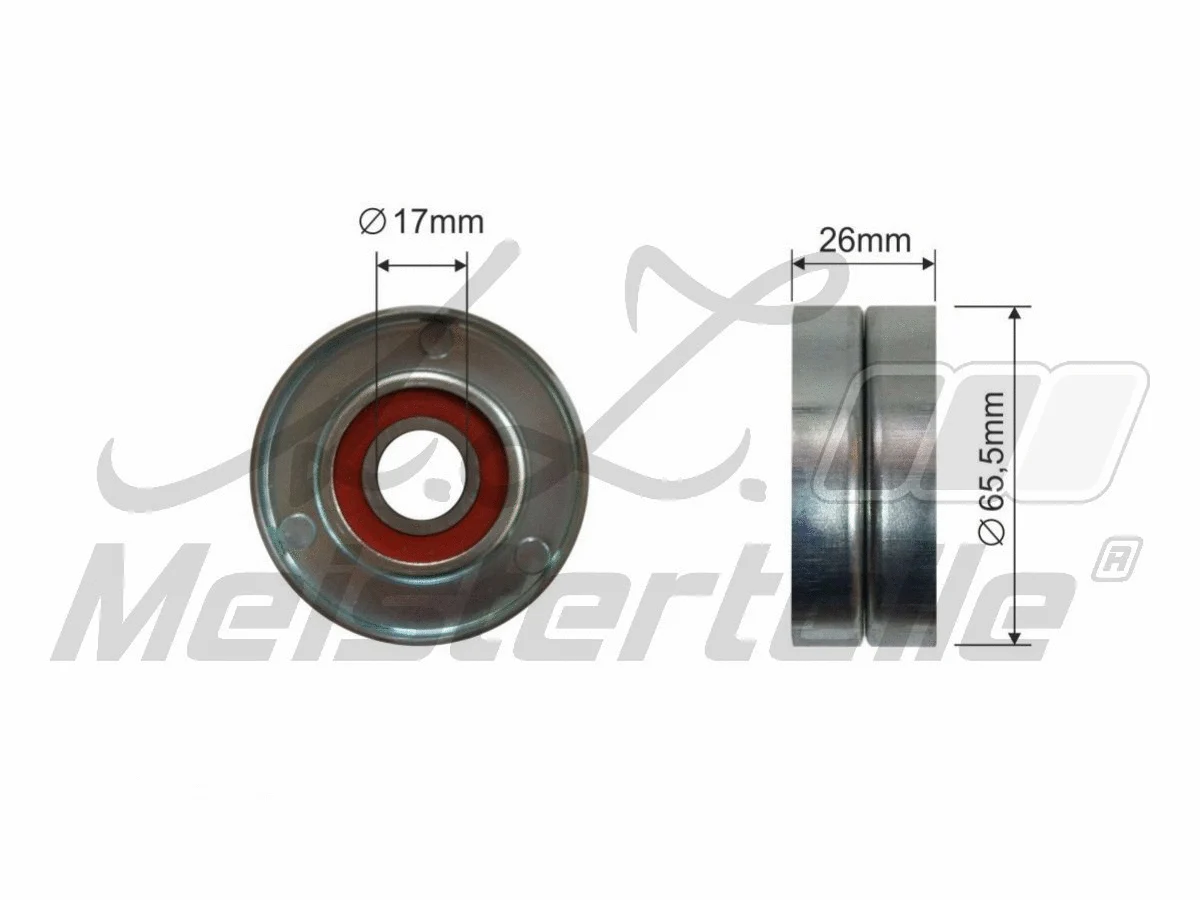 Deflection/Guide Pulley, V-ribbed belt