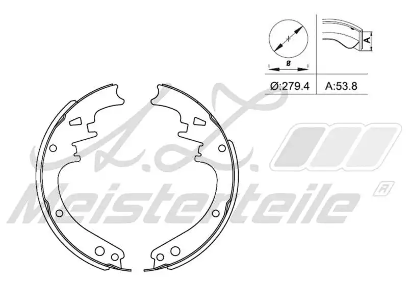 Brake Shoe Set (AZMT-44-026-1431)