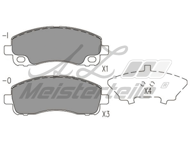 Brake Pad Set, disc brake (AZMT-44-022-1825)