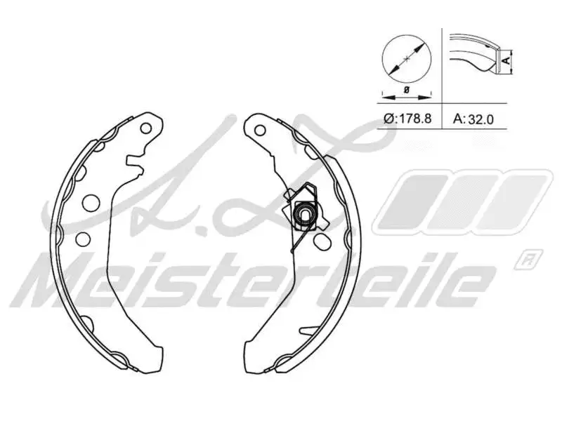 Brake Shoe Set (AZMT-44-026-1113)