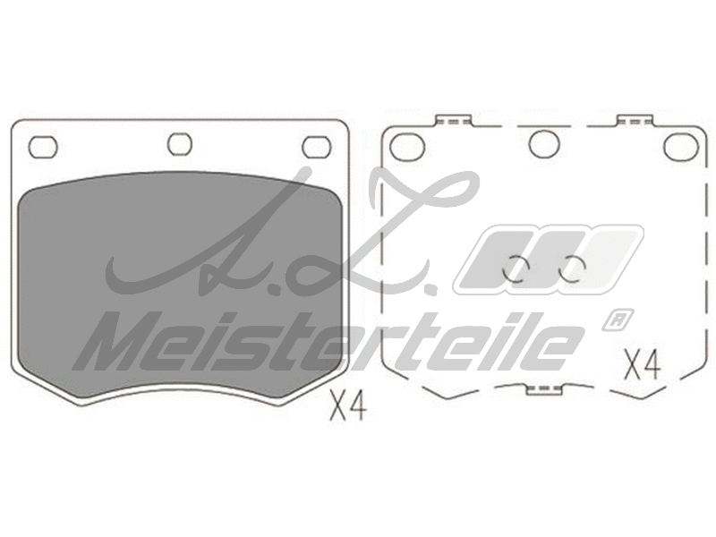 Brake Pad Set, disc brake (AZMT-44-022-1796)