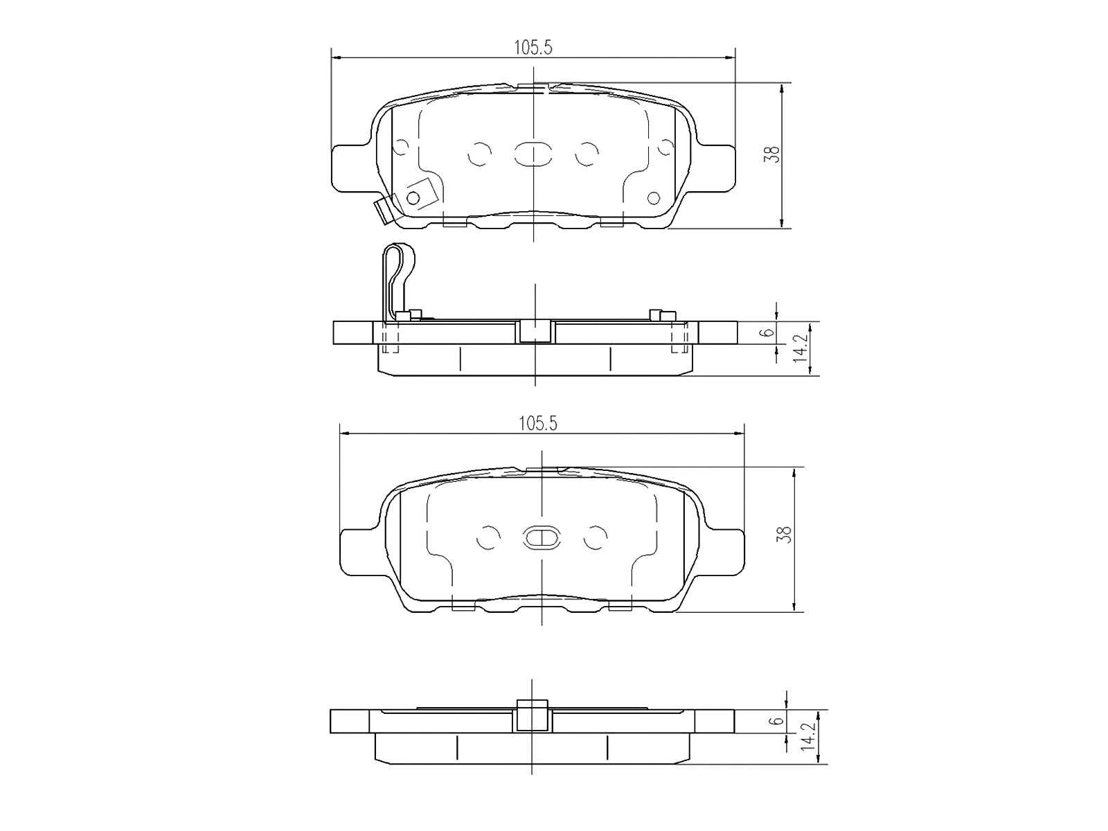 Brake Pad Set, disc brake (AZMT-44-022-1193)
