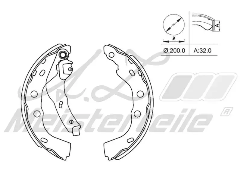 Brake Shoe Set (AZMT-44-026-1034)