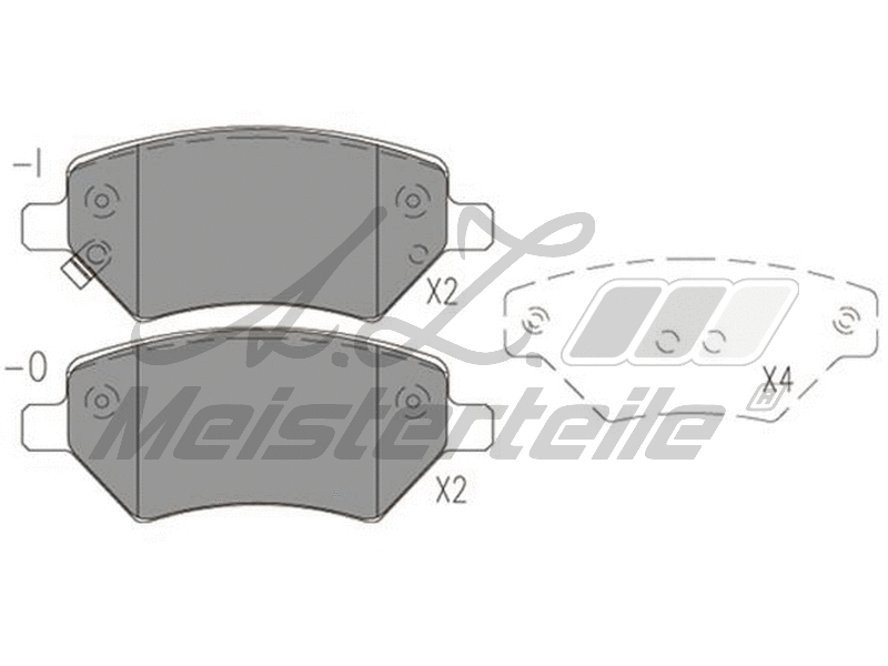 Brake Pad Set, disc brake (AZMT-44-022-2534)