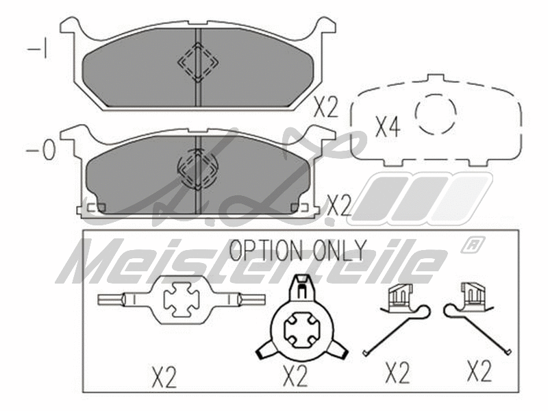 Brake Pad Set, disc brake (AZMT-44-022-1773)