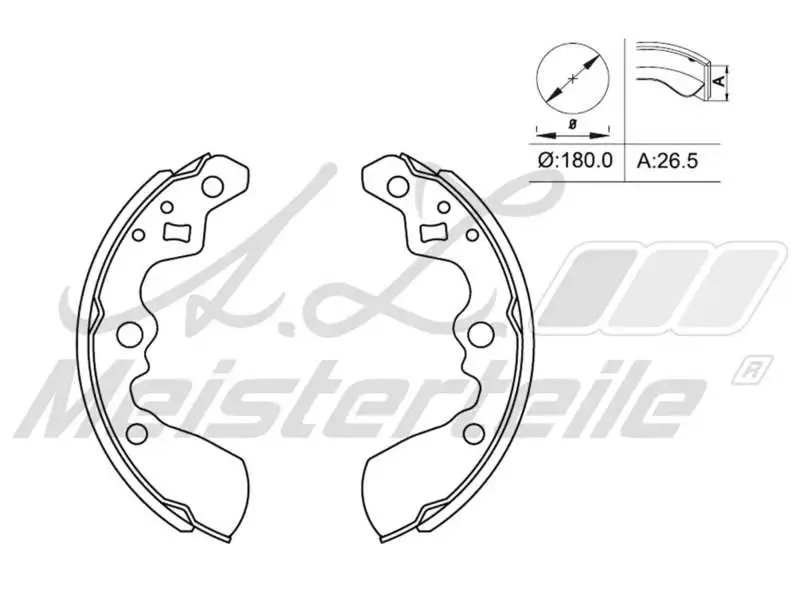 Brake Shoe Set (AZMT-44-026-1004)
