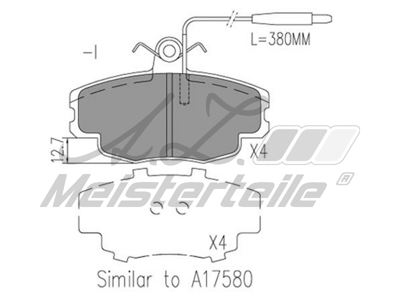 Brake Pad Set, disc brake (AZMT-44-022-2137)