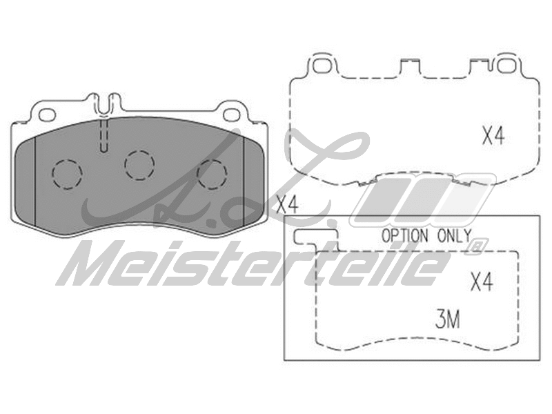 Brake Pad Set, disc brake (AZMT-44-022-1728)