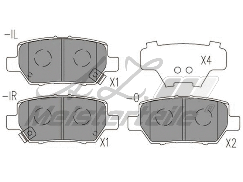 Brake Pad Set, disc brake (AZMT-44-022-2312)