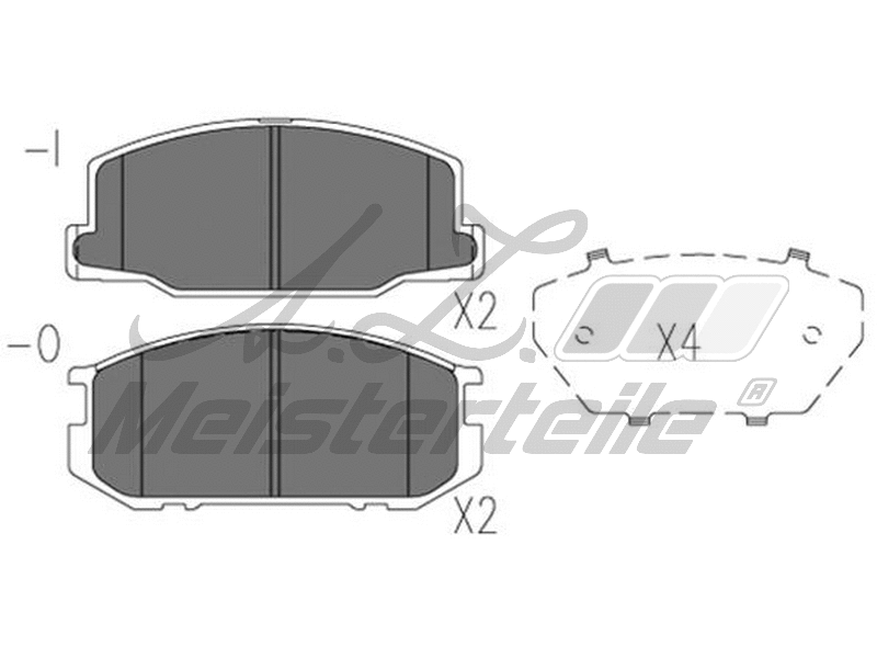 Brake Pad Set, disc brake (AZMT-44-022-2239)