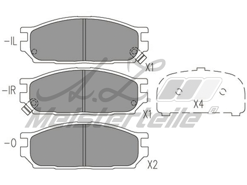 Brake Pad Set, disc brake (AZMT-44-022-2473)