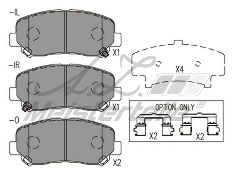 Brake Pad Set, disc brake (AZMT-44-022-2090)