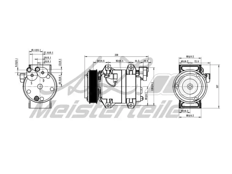 Compressor, air conditioning (AZMT-45-041-1047)