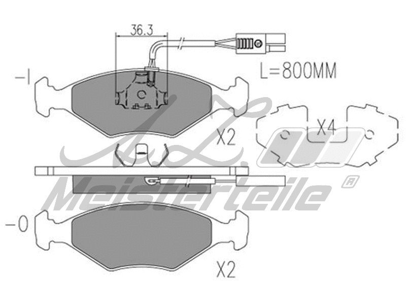 Brake Pad Set, disc brake (AZMT-44-022-1909)
