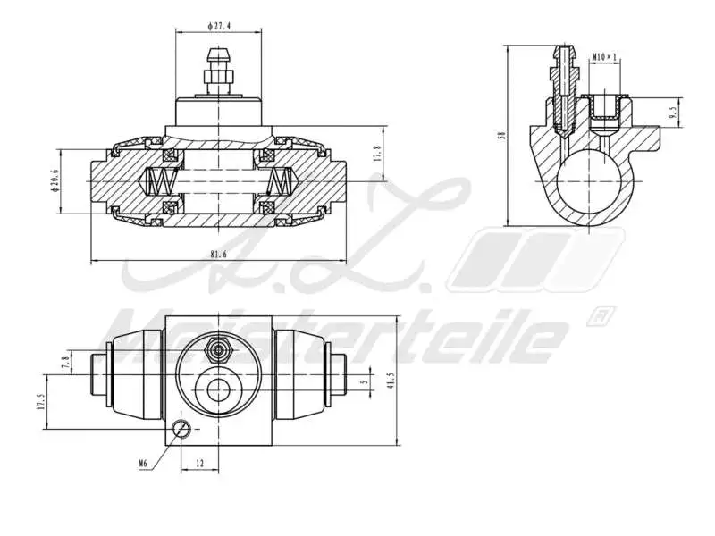 Wheel Brake Cylinder (AZMT-44-111-1028)