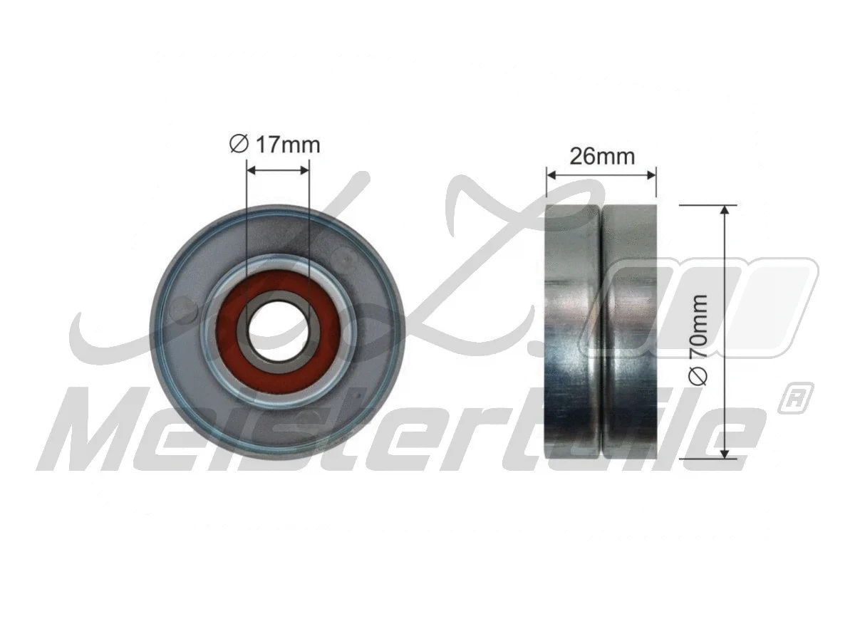 Deflection/Guide Pulley, V-ribbed belt (AZMT-20-031-1377)