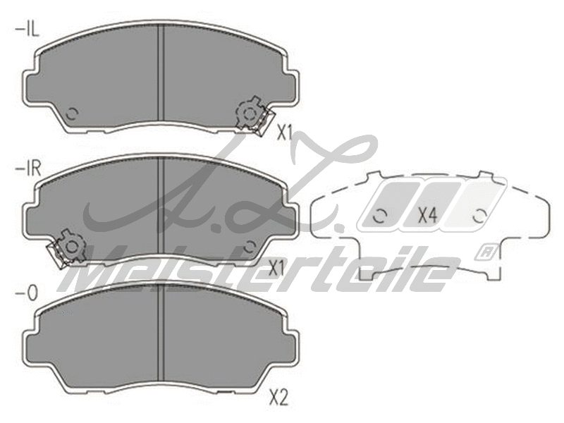 Brake Pad Set, disc brake (AZMT-44-022-2424)