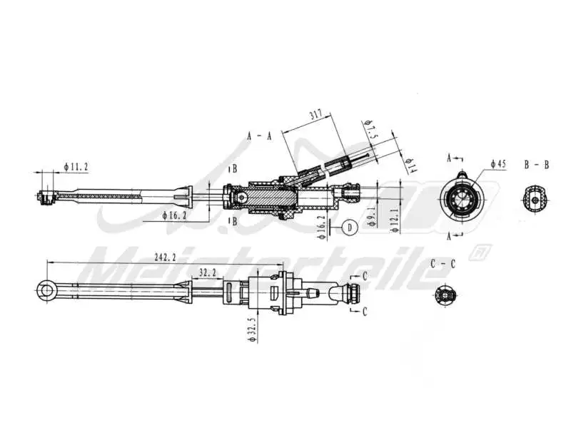 Master Cylinder, clutch (AZMT-47-030-1101)